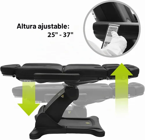 Vista 5 de Mesa Malibu eléctrica de tratamiento médico para spa, de SkinAct, color negro