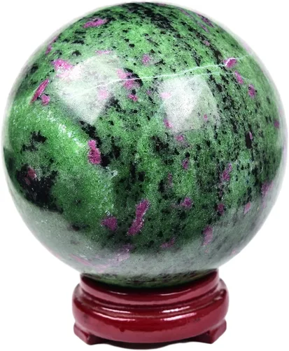 Vista 129 de JIC Gem Piedra Natural de Jaspe Africano Cristal de Curación Esfera Adivinación Bola de Piedra Preciosa, Feng Shui Reiki Aura Decoración