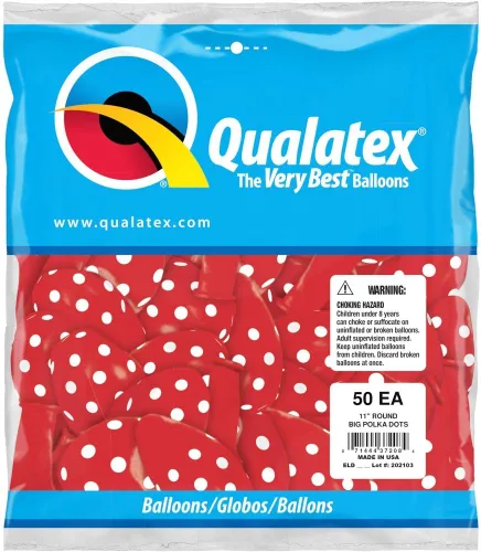 Vista 2 de Qualatex Globos de látex, 11 pulgadas, rojo