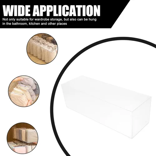 Vista 4 de Holibanna Caja de almacenamiento colgante para bragas para colgar en la pared, ropa interior, organizador de calcetines, práctico organizador