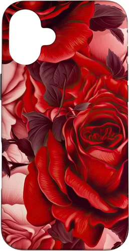 Vista 23 de Acuarela Rosa Rojo Rosas Patrón Caso para iPhone 17