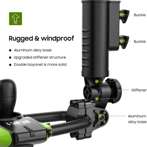 Vista 3 de 10L0L Kit de soporte de paraguas para carrito de golf, rotación de 180 grados, ajuste universal para la mayoría de cochecitos, bicicleta, carrito