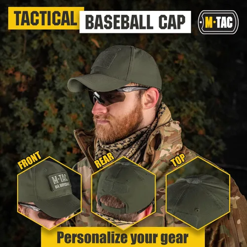 Vista 2 de M-Tac Sombrero de operador, gorra de béisbol táctica, sombrero de parche de estilo militar para hombres y mujeres