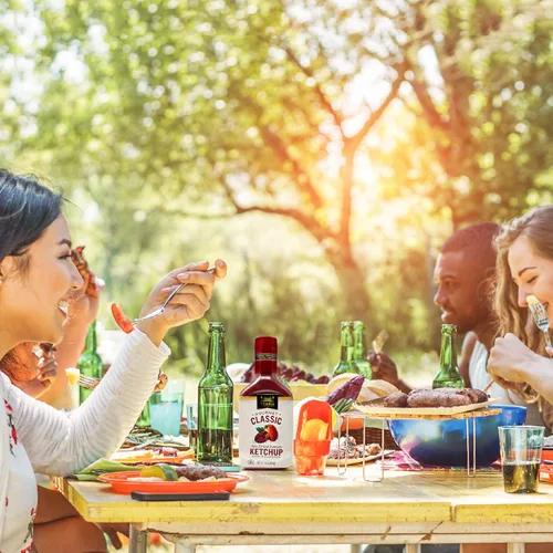 Vista 6 de Traina Home Grown Gourmet Classic Ketchup - Sin jarabe de maíz, sin OMG, botella de 16 onzas