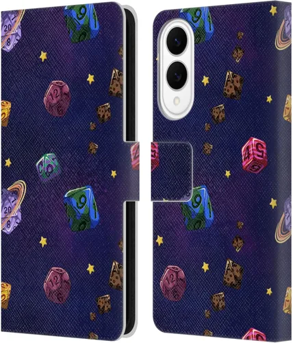 Vista 167 de Head Case Designs Officially Licensed Carla Morrow Colorful Space Dice Patterns Leather Wallet Case Compatible with Samsung Galaxy A07 4G