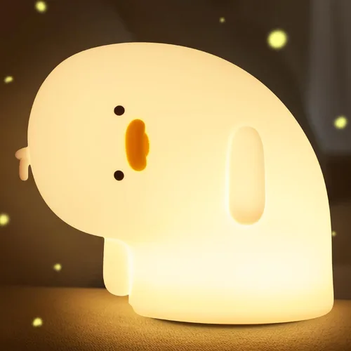 Vista 12 de Luz Nocturna de Axolotl, Linda Luz Nocturna para Niños, Lámpara Nocturna de Silicona para Guardería de Animales, Luz Nocturna LED Recargable