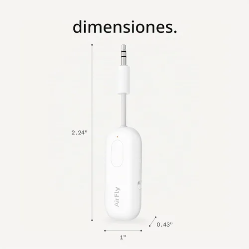 Vista 9 de Twelve South AirFly Pro Adaptador Transmisor/Receptor Bluetooth Inalámbrico para 2 Auriculares, Compartir Audio, Compatible con Jack Auxiliar