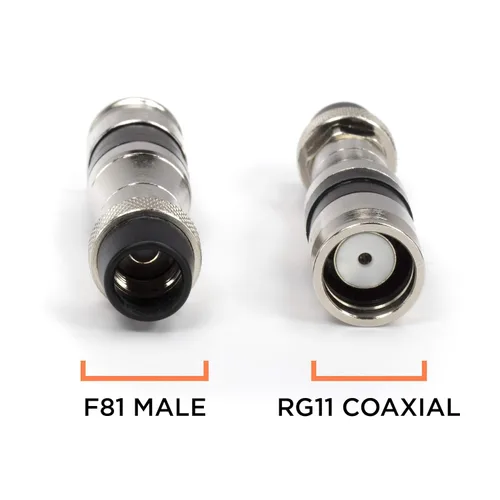 Vista 3 de THE CIMPLE CO Conector de compresión de cable coaxial - para cable coaxial RG11 - con junta tórica de sellado de clima, funda para clima y agarre
