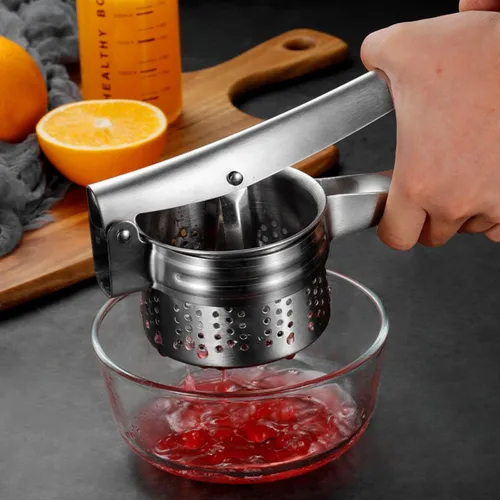 Vista 5 de Exprimidor de limón de acero inoxidable, exprimidor manual de cítricos, valor por dinero, cómodo agarre ergonómico para extracción eficiente de jugo