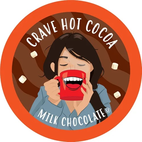 Vista 5 de Crave Beverages Paquete variado de cápsulas de chocolate caliente, compatible con cafeteras K-Cup, paquete variado de 40