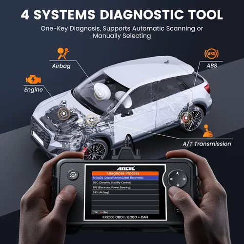 Vista 2 de ANCEL FX2000-US Escáner OBD2 Herramienta de Diagnóstico, Escáner de Airbag de Transmisión ABS SRS, Lector de Códigos de Motor, Herramienta