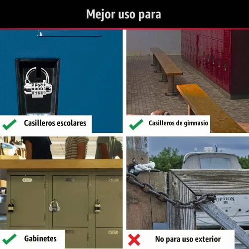 Vista 4 de Master Lock Candado, establece tu propio candado de combinación de palabras, 2-1/2 pulgadas de ancho, negro, 1534DBLK