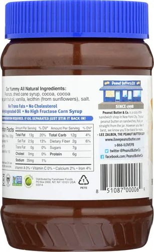Vista 3 de Peanut Butter & Co., Mantequilla de maní mezclada con rico chocolate negro, sueños de chocolate oscuro, 16 oz (454 g) (paquetes de 3)