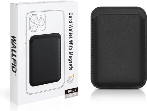 Vista 6 de WALLFID Magsafe - Cartera de cuero compatible con iPhone 15/14/13/12 Pro/Max/Plus/Mini, tarjetero RFID con imán MagSafe