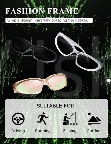 Vista 7 de kimorn Y2K K1273 - Lentes de sol polarizados envolventes para mujeres y hombres, Swift Oval Fashion Sport Shades