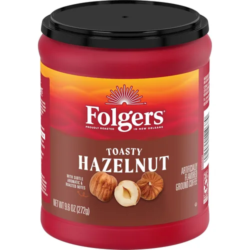 Vista 15 de Folgers Café molido con sabor a caramelo mantequilla, recipiente de 9.6 onzas (paquete de 6)