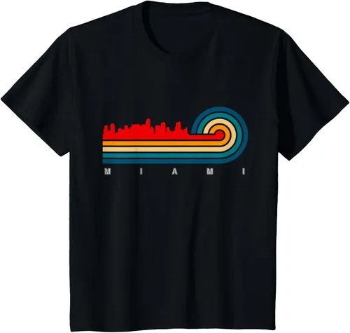 Vista 36 de Camiseta Retro City of Miami Florida, Negro