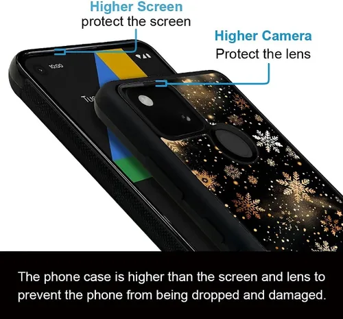 Vista 570 de Compatible con Google Pixel 4A 5G Mobile Case Creative Acrylic Panel trasero Silicona Protección Grip especialmente diseñado para Google Pixel 4A 5G