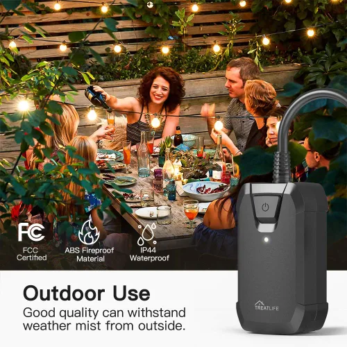 Vista 4 de TREATLIFE Enchufe de atenuación inteligente, paquete de 2 enchufes inteligentes para exteriores, funciona con Alexa y Google Assistant, control