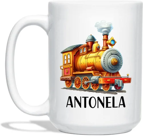 Vista 10 de Taza de café de avión personalizada con nombre de los niños, taza de café de avión personalizada de 11 onzas y 15 onzas, taza de cerámica blanca