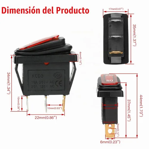 Vista 4 de GREHUA - Interruptor de encendido y apagado para scooter eléctrico Razor MX350 E300 E100 E200 E325 RX200 eSpark Crazy Cart Dune Buggy Dirt Quad 500