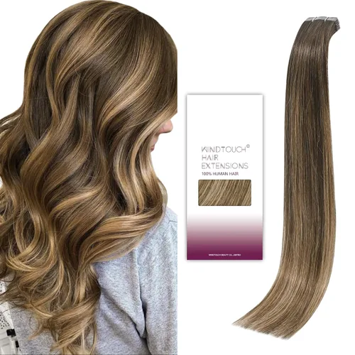 Vista 10 de WindTouch Extensiones de cabello humano con cinta adhesiva, color rojo, 20 unidades, 14 pulgadas, #rojo, 1.06 oz
