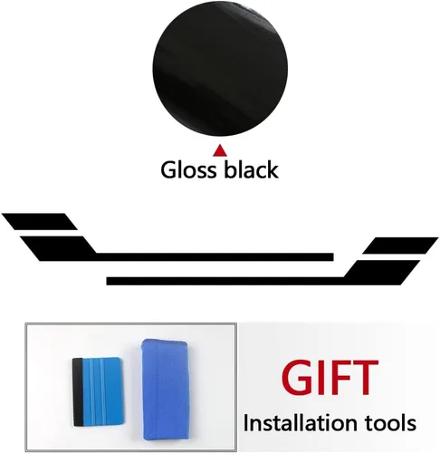 Vista 2 de Kit de calcomanías de calcomanías para Ford Mustang S550 GT350 GT500 2015-2022 (negro brillante)