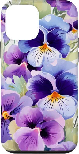 Vista 16 de Pansy Flower Pattern Floral Case for iPhone 17