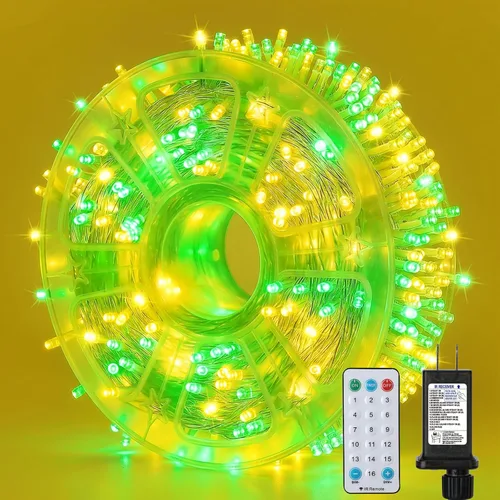Vista 31 de Guirnalda de 100 luces LED de Pascua de 33 pies enchufables, multicolor pastel, 16 modos de luces parpadeantes, guirnalda de luces impermeables