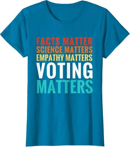 Vista 61 de Facts Matter Science Matters Voting Matters - Camiseta demócrata liberal, Negro, S