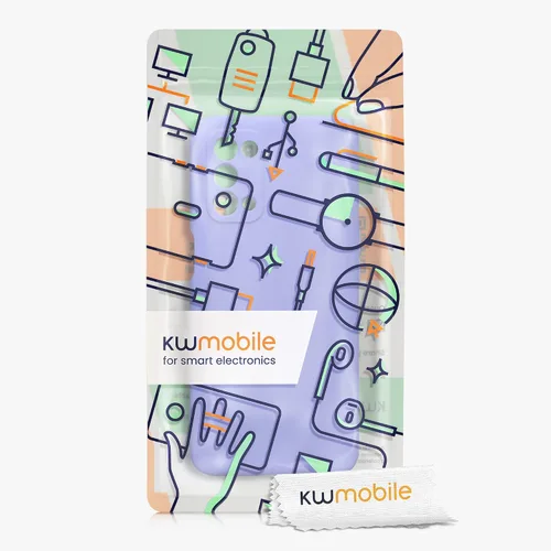 Vista 7 de kwmobile Funda compatible con Oppo A74 (5G) / A54 (5G) - Funda protectora delgada de TPU con acabado mate suave - lavanda claro