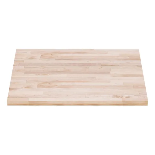 Vista 14 de DuraSteel Mesa de madera maciza, encimera de bloque de carnicero de 24 x 12 pulgadas, tabla de cortar de madera de losa de arce natural para mesa