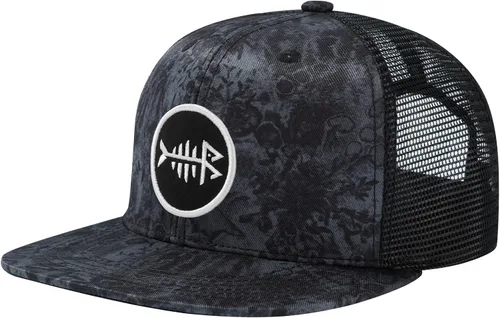 Vista 18 de BASSDASH Gorra de Camionero de Ala Plana Ajustable con Snapback y Malla para Hombres y Mujeres Verde militar