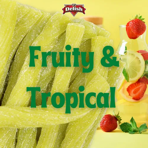 Vista 2 de Its Delish, palitos de regaliz dulce y agrio de miel de miel de 1 libra, bolsa a granel de 1 libra, sabor a fruta verde masticable con sabor a fruta