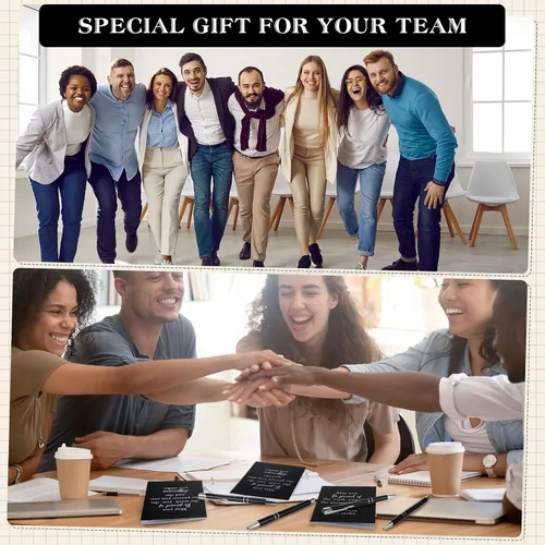 Vista 2 de Patelai Juego de 24 regalos de agradecimiento para hombres, bloc de notas inspirador y bolígrafo, regalos de agradecimiento para empleados