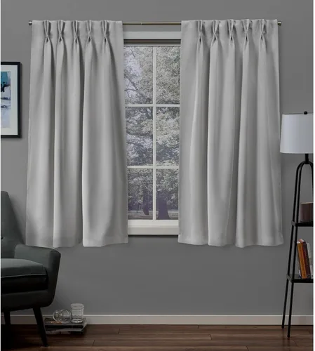 Vista 24 de Cortinas Exclusive Home Curtains, par para panel, de satén Plata