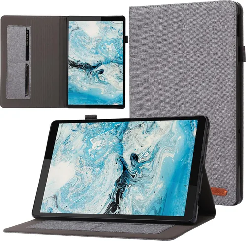 Vista 12 de Funda tipo folio con tapa para tablet Fire Max 11, ajuste delgado, de piel sintética de alta calidad, parte trasera dura, con función de apagado