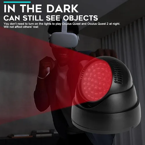 Vista 2 de Orzero Ir Illuminator Infrared Light Compatible for Quest, Quest 2, PSVR2, Enhance Hand Tracking Immersive No-Light Disturbance Increase Tracking