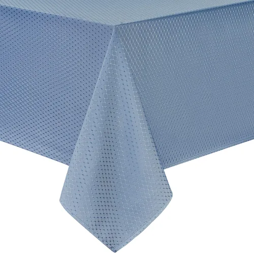 Vista 6 de Light Blue Jacquard 52x70 Inch Rectangle Polyester Tablecloth Azul claro