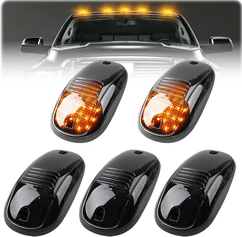 Vista 11 de POPMOTORZ Luces LED de marcador de techo de cabina, 5 piezas de luces de liquidación para Dodge Ram 2003-2018 1500 2500 3500 Pickup Trucks LED Cab