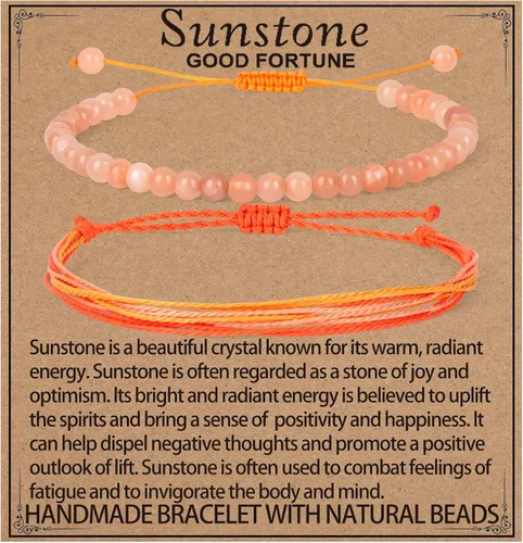 Vista 67 de LPBeads Pulsera de piedra natural hecha a mano de tamaño ajustable