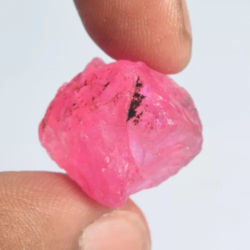 Vista 3 de GEMHUB Rubystone rojo africano natural sin cortar de 26,00 quilates de rubí bruto para astrológico DR-804, Gema, africano - rubí rojo