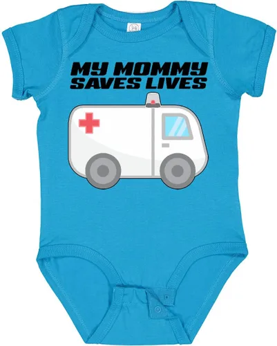 Vista 8 de inktastic My Mommy Saves Lives- Body para bebé de ambulancia
