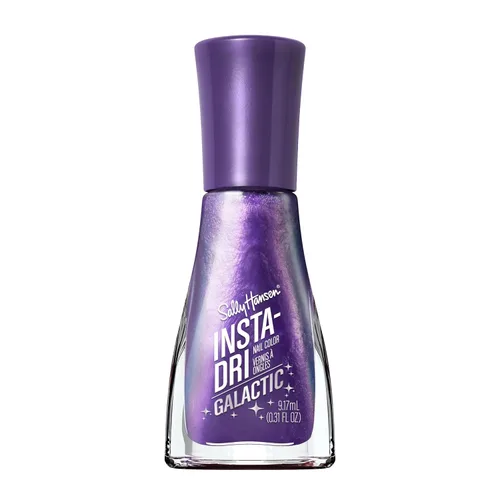 Vista 31 de Sally Hansen Insta-Dri Holo-Glow Esmalte de uñas de secado rápido, duración prolongada, brillo sin vetas Semi-opaco, con destellos 102 Lila