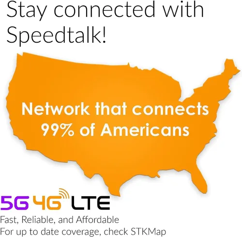 Vista 5 de SpeedTalk Mobile Precargado $50 Tarjeta SIM GSM prepagada Rollover 1250 Texto (SMS) o Datos (MB) Servicio inalámbrico de 180 días