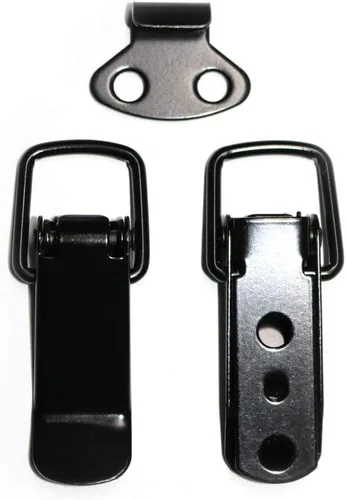 Vista 2 de 4Pack Black Spring Loaded Toggle Latch for Cabinet, Wooden Case, Box, Chest Negro