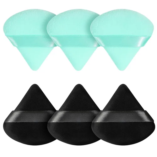 Vista 13 de 6 Piezas Borla de Polvo Triangular Esponja de Maquillaje Suave Borla de Maquillaje para Polvo Facial Base Cosmética Esponja Herramienta