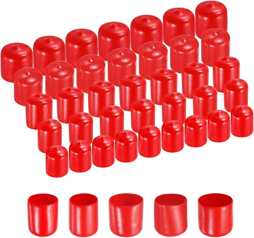 Vista 65 de uxcell 100 tapas redondas de goma para extremos de goma, tapas protectoras de rosca de tornillo de 1/2 pulgadas, 5/8 pulgadas, 3/4 pulgadas, 7/8