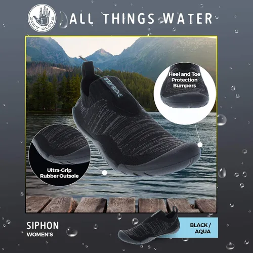Vista 3 de Body Glove Zapatos de agua Siphon para mujer, zapatos de agua para mujer, zapatos de natación, calcetines acuáticos para mujer, zapatos