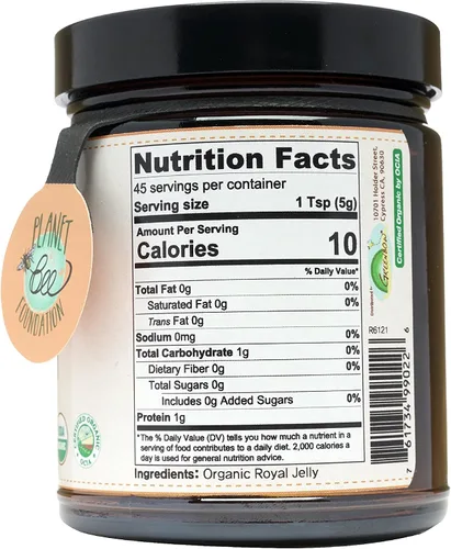 Vista 2 de Greenbow Jalea real orgánica fresca, 100% certificada por USDA, sin OMG, Halal, certificada GMP, pura, sin gluten, una de las más empaquetadas